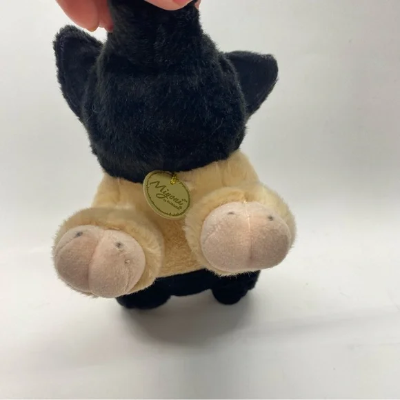 Aurora Miyoni Hampshire Pig Stuffed Animal Plush Black & Beige Life Like Toy - Picture 3 of 13